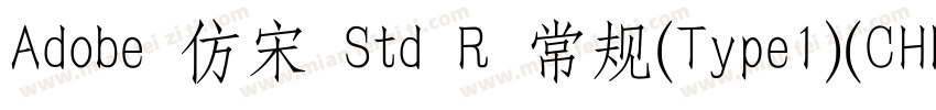 Adobe 仿宋 Std R 常规(Type1)(CHINESE GB字体转换